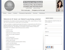 Tablet Screenshot of karenvanniekerk.co.za